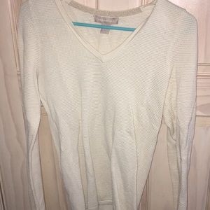 white/nude sweater from banana republic!